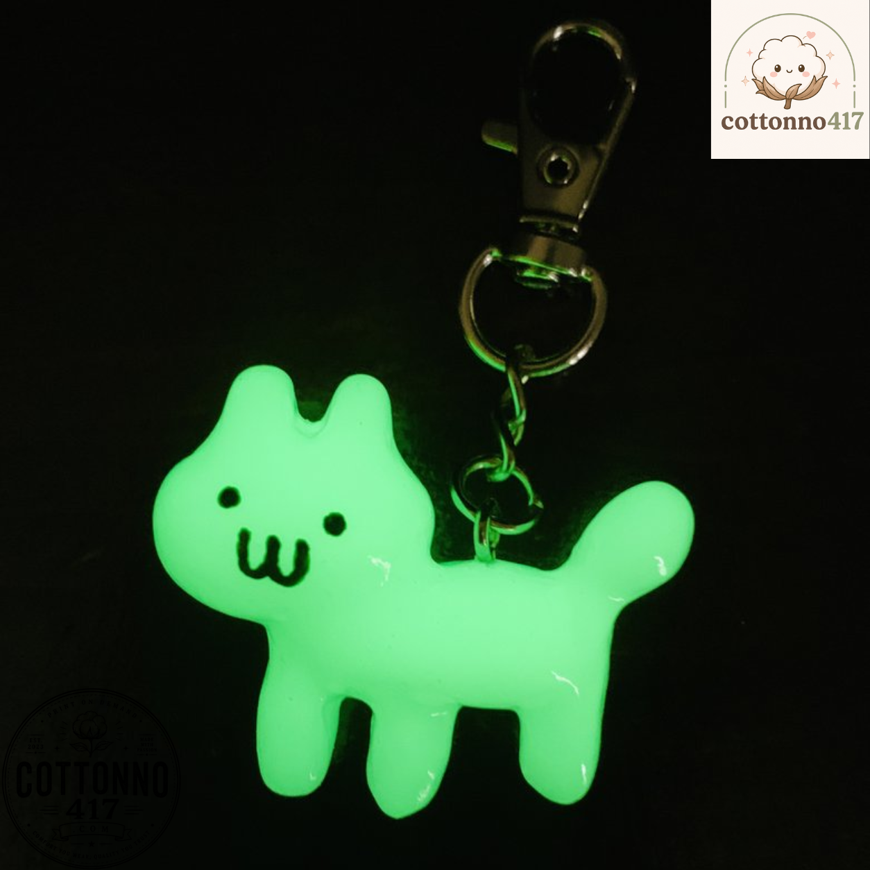 2 Glow Cat Keychain — image 2
