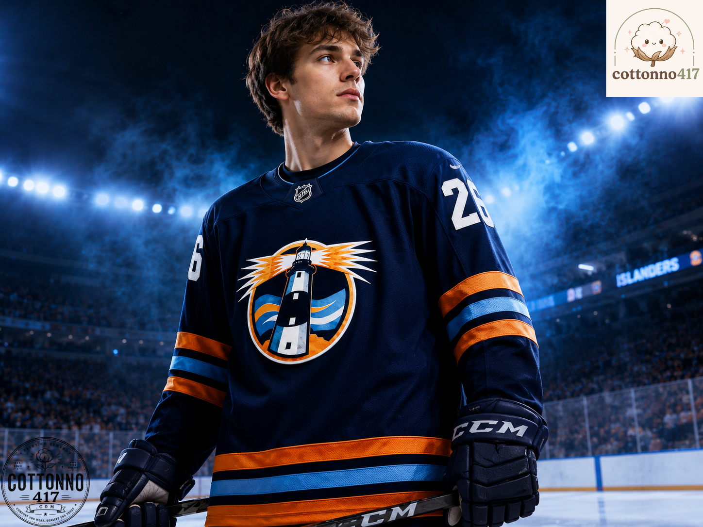 2 New York Islanders Lighthouse Jersey – Retro Hockey Shirt — image 3