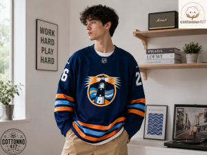 New York Islanders Lighthouse Jersey – Retro Hockey Shirt 9 3 3