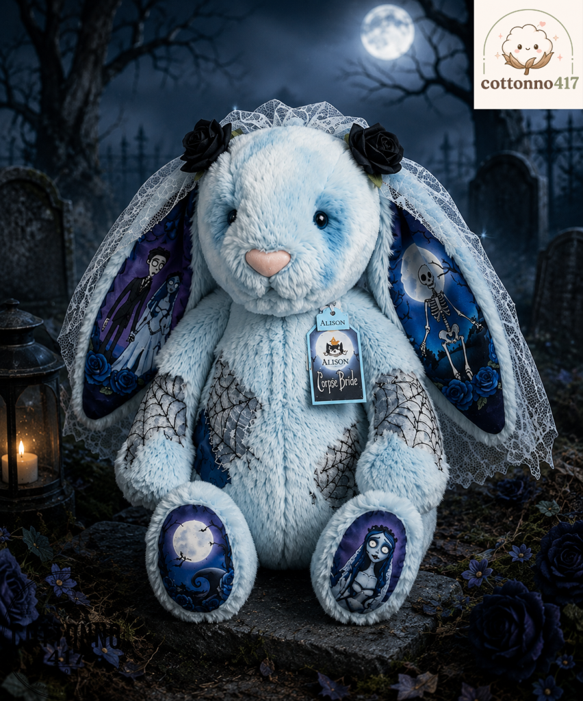 Jellycat Corpse Bride Plush Bunny – Gothic Bridal Stuffed Animal