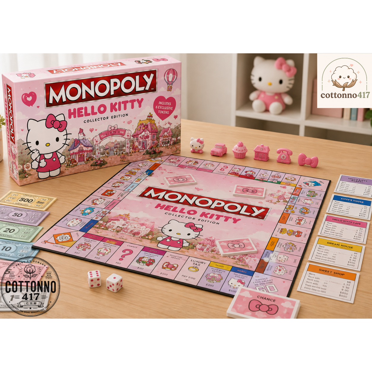 4 Hello Kitty Monopoly Board Game — image 3