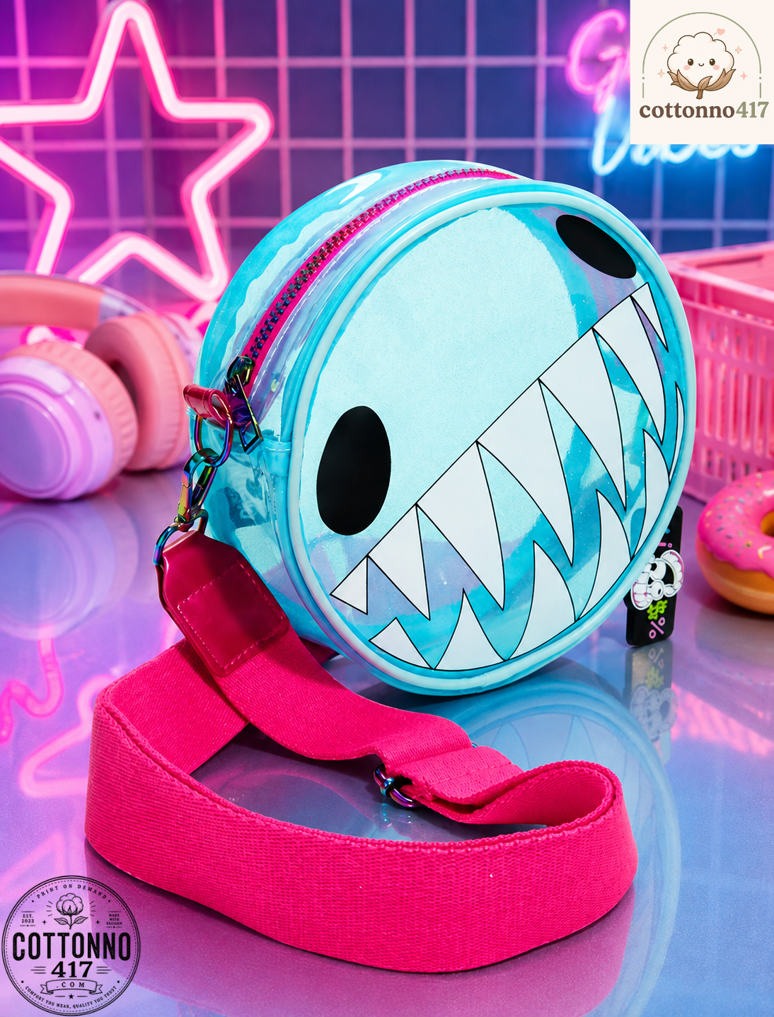 Digital Circus Bubble Iridescent Crossbody Bag