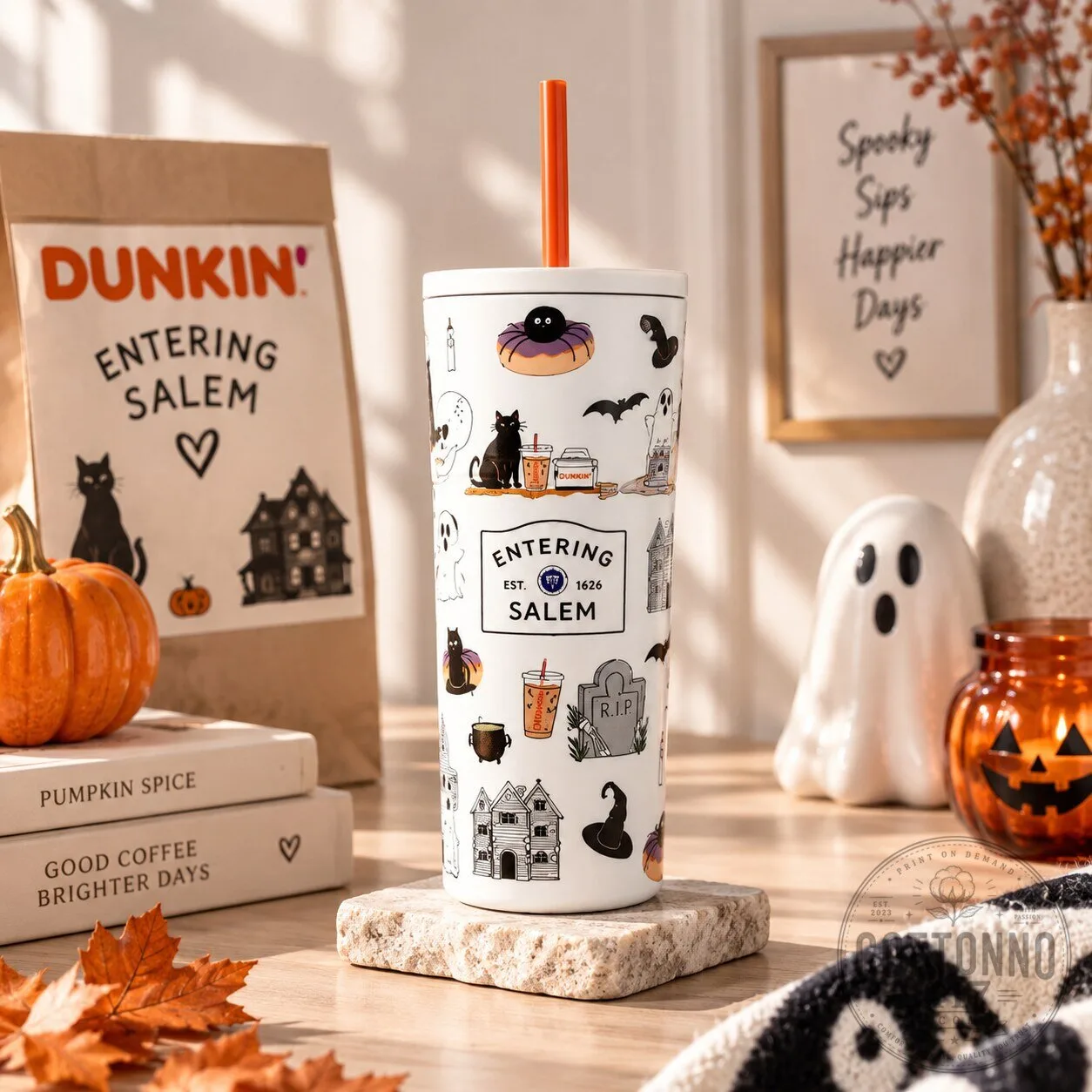 Dunkin’ Entering Salem Halloween Tumbler with Straw 2026 8 Dunkin’ Entering Salem Halloween Tumbler with Straw 2026