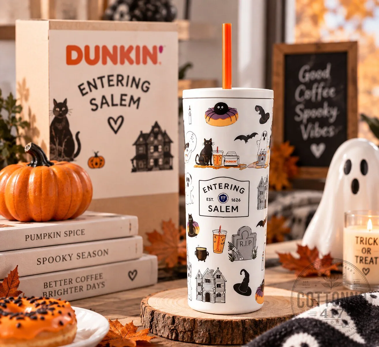 Dunkin’ Entering Salem Halloween Tumbler with Straw 2026 9 Dunkin’ Entering Salem Halloween Tumbler with Straw 2026