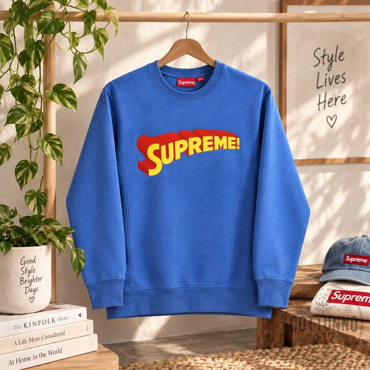2000's Supreme Retro Logo Blue Crewneck Sweater 5 2000