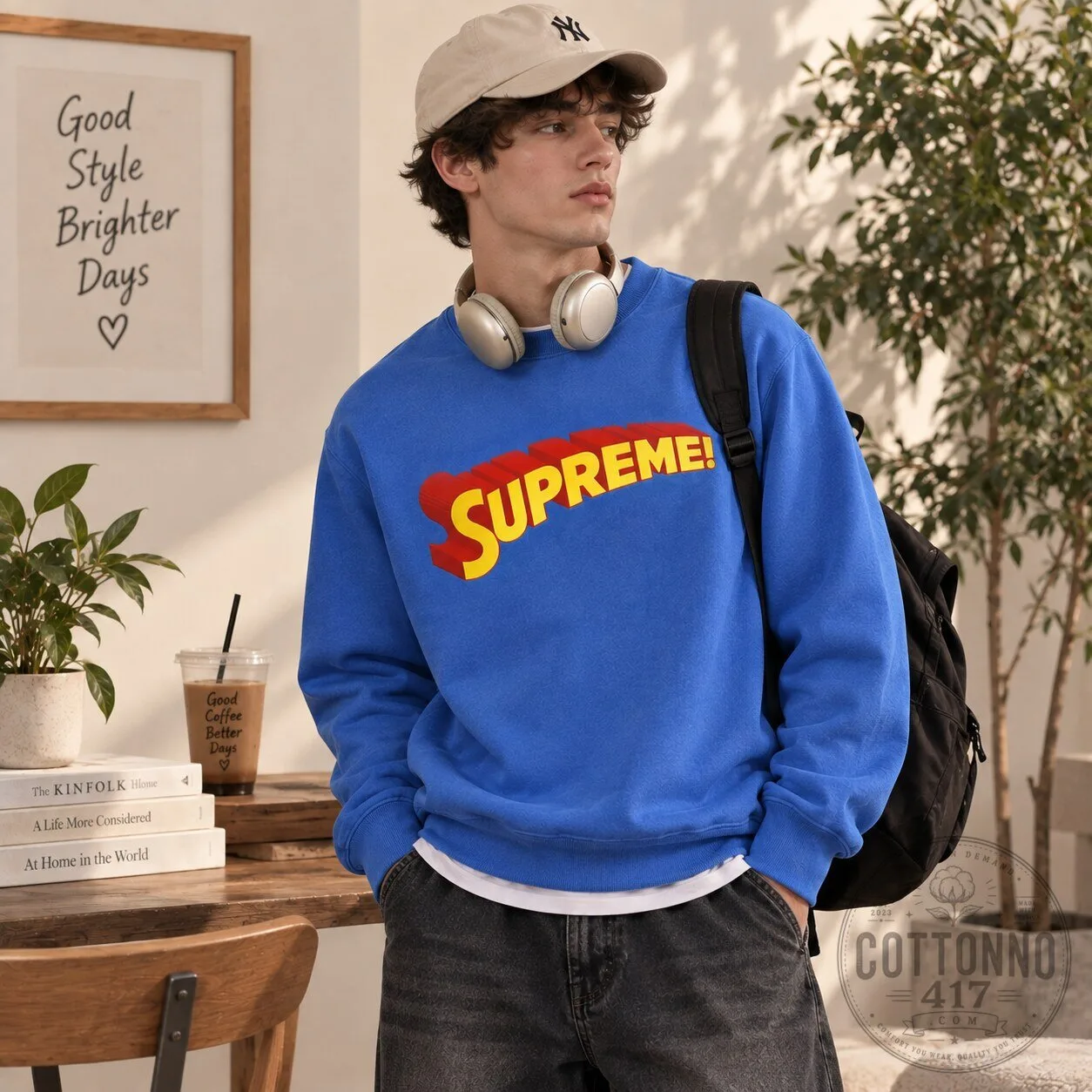 2000's Supreme Retro Logo Blue Crewneck Sweater 6 2000