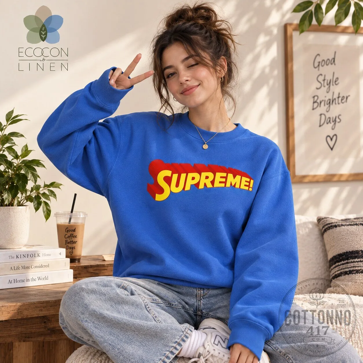 2000's Supreme Retro Logo Blue Crewneck Sweater 7 2000