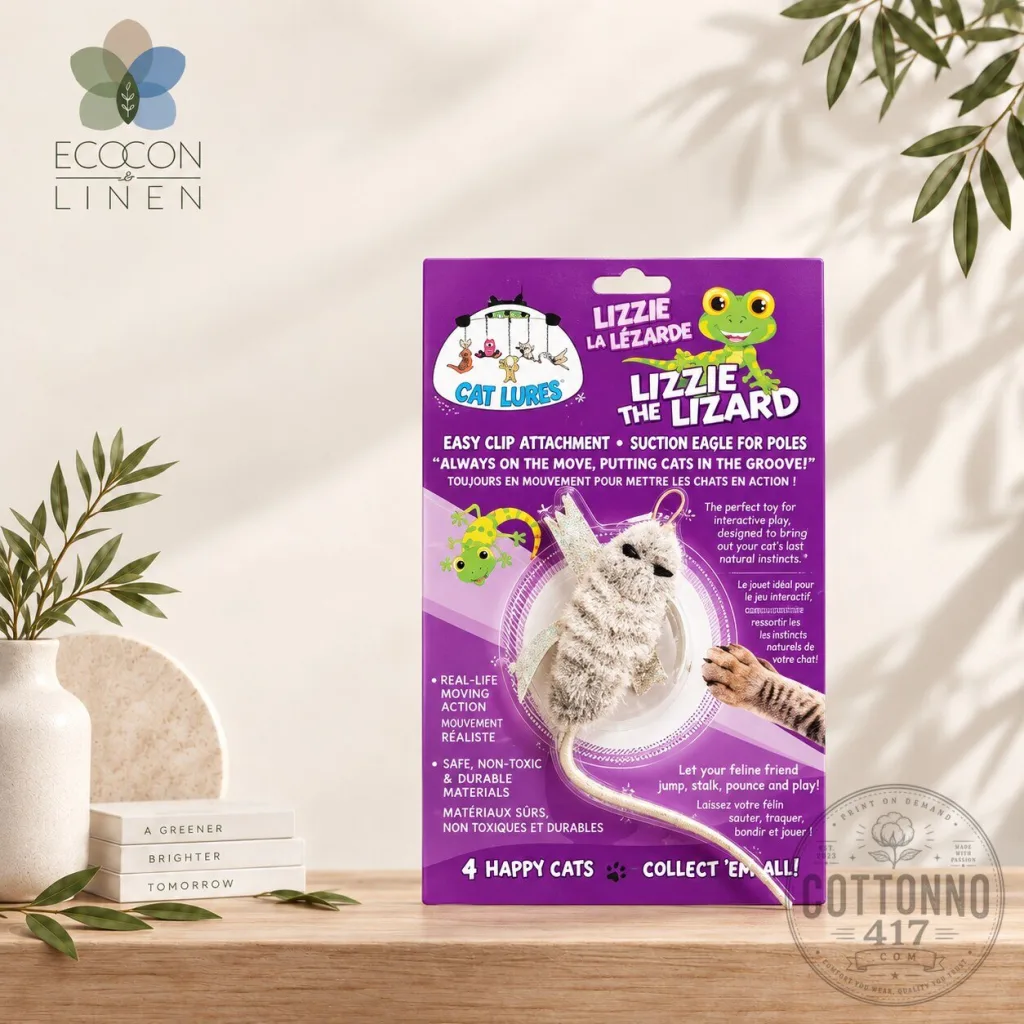 Lizzie the Lizard Interactive Cat Lure Wand Toy Lizzie the Lizard Interactive Cat Lure Wand Toy