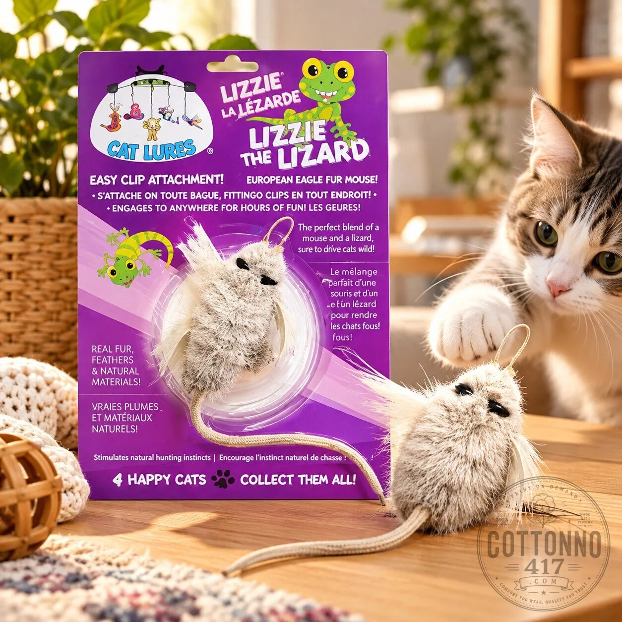 Lizzie the Lizard Interactive Cat Lure Wand Toy 9 Lizzie the Lizard Interactive Cat Lure Wand Toy