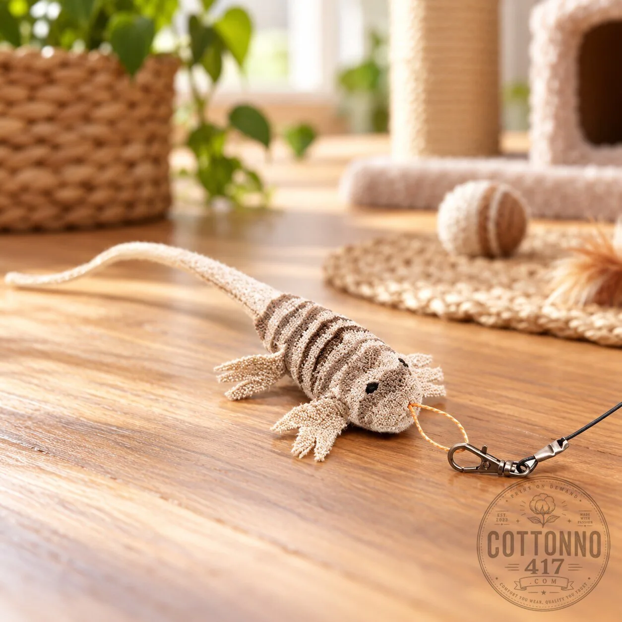 Lizzie the Lizard Interactive Cat Lure Wand Toy 11 Lizzie the Lizard Interactive Cat Lure Wand Toy