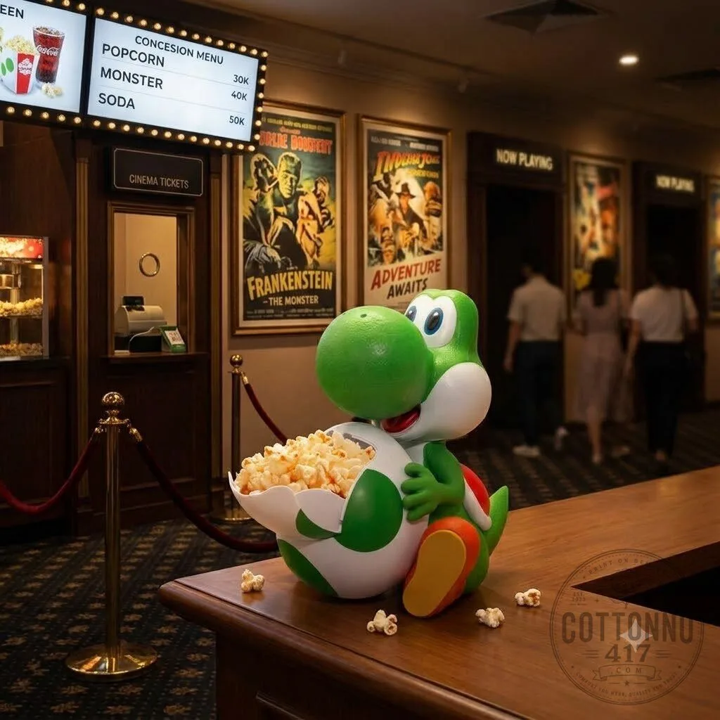 Yoshi Popcorn Bucket – Super Mario Collectible Egg Container